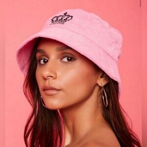 Juicy Couture Pink Terry Bucket Hat – Y2K Princesscore 👑
